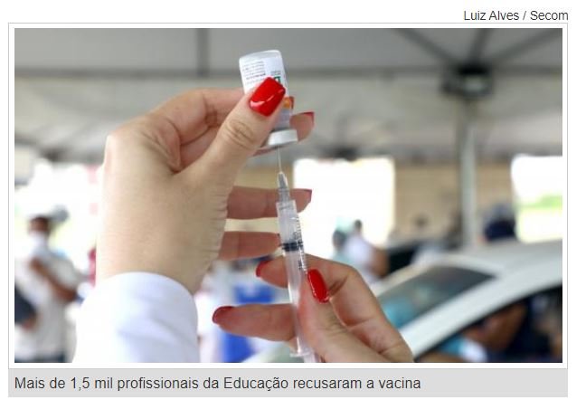 Professores são os que mais recusam vacina contra covid em Cuiabá