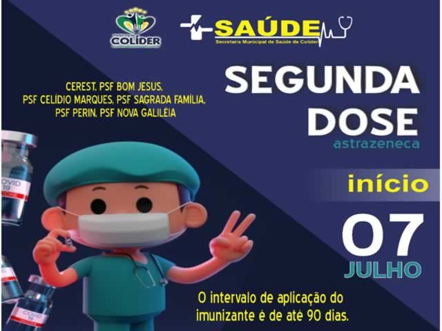 APLICAÇÃO DE SEGUNDA DOSE DE ASTRAZENECA É REMARCADA PARA A SEMANA QUE VEM