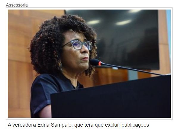 TJ nega recurso e Edna é obrigada a apagar posts contra Cattani