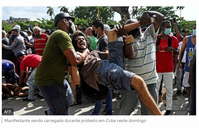 Cuba tem protestos contra o governo em Havana e várias cidades