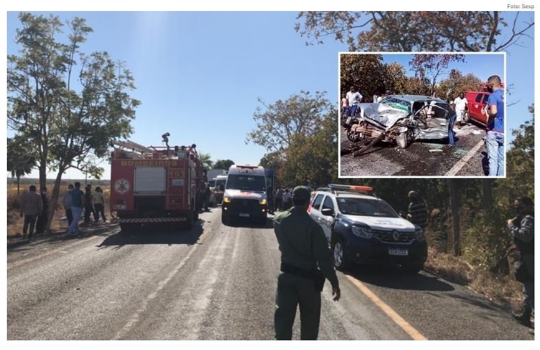 Colisão frontal em rodovia mata trio e deixa três em estado grave; sobrinho de prefeito é uma das vítimas