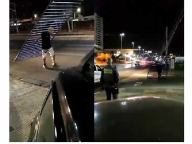 PM faz ladrão devolver portão roubado em Cuiabá;
