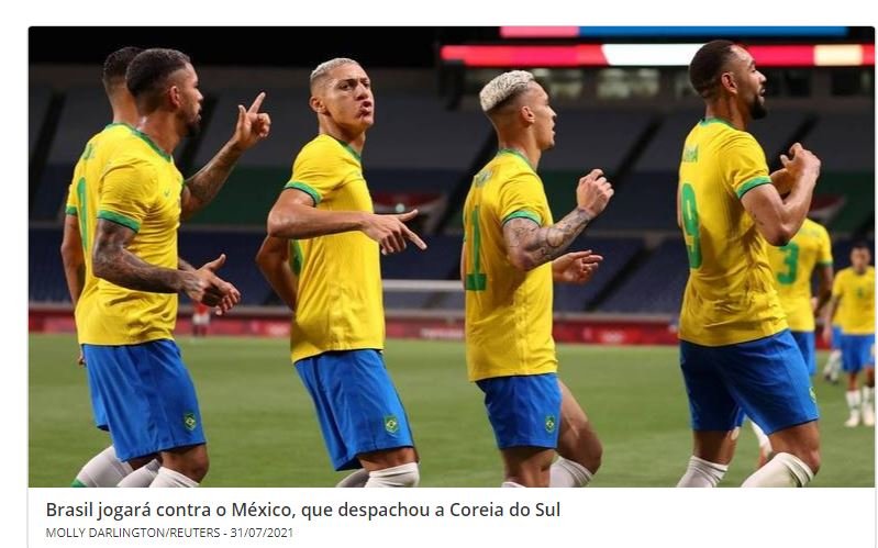 Brasil vence Egito e se garante nas semifinais do futebol masculino