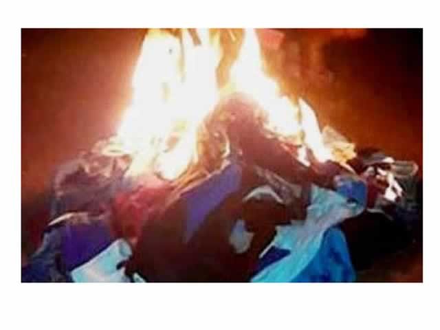Cansada de apanhar, mulher queima roupas do marido e tenta se matar