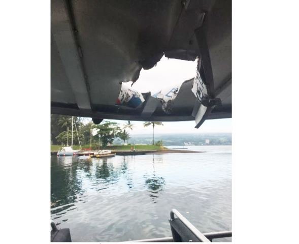 'Bomba de lava' atinge barco no Havaí e deixa 23 feridos