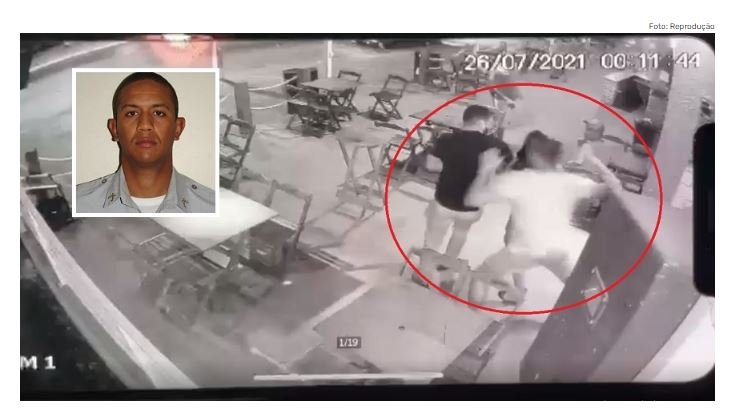 Acusados de matar policial militar espancado durante briga em distribuidora se entregam em delegacia