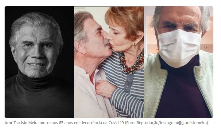 Tarcísio Meira morre aos 85 anos por complicações da Covid-19