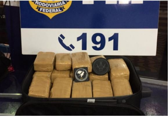 Passageiro de ônibus é preso com cerca de 13 kg maconha que seriam entregues em Sinop