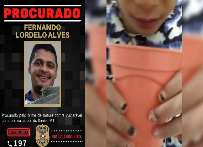 Há um mês Fernando está foragido após torturar enteada cega