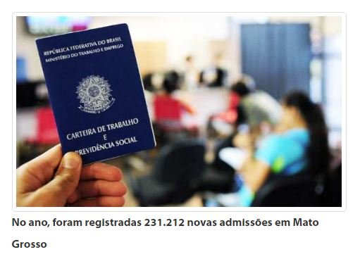 Mato Grosso é o estado que mais gerou empregos no Brasil, segundo Caged