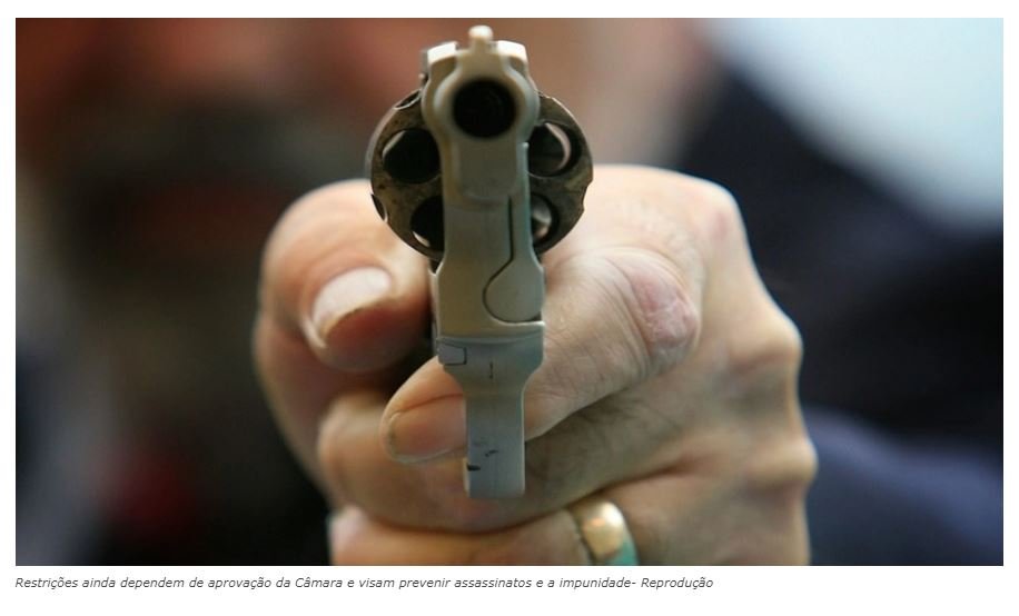 Senado aprova proibição de armas para quem agride mulher, criança ou idoso
