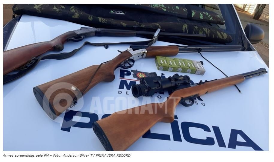 PM prende suspeito que atirou contra animal doméstico e apreende armas