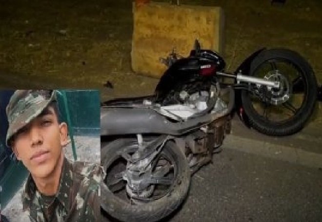 Militar morre após perder controle de moto e bater em 'gelo baiano