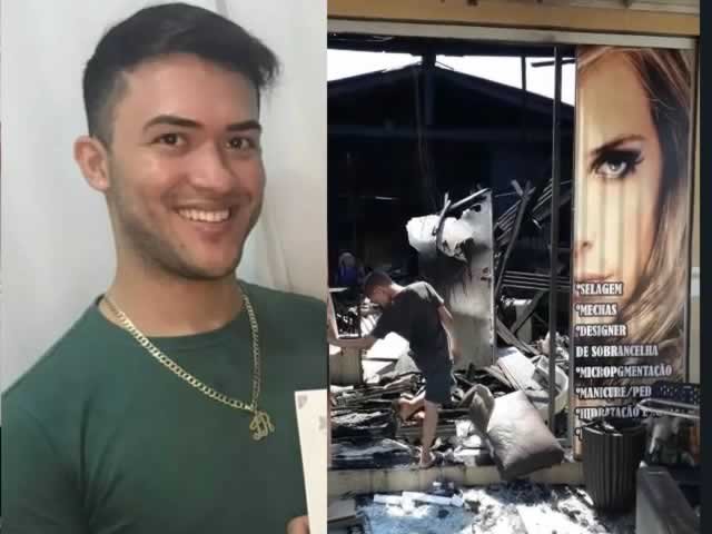 Amigos criam campanha para ajudar o Cabelereiro de Colíder, que teve seu salão queimado. (Vídeo)