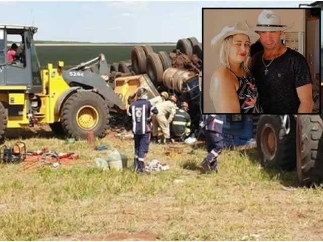 Terrível acidente mata casal de MT; homem foi encontrado com o crucifixo na boca