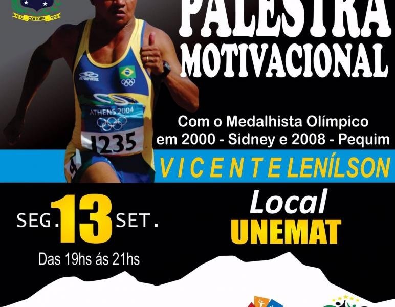 MEDALHISTA OLÍMPICO DARÁ PALESTRA MOTIVACIONAL EM COLÍDER SOBRE O ESPORTE