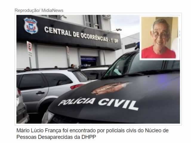 Idoso de 73 anos dado como desaparecido estava em Rondônia