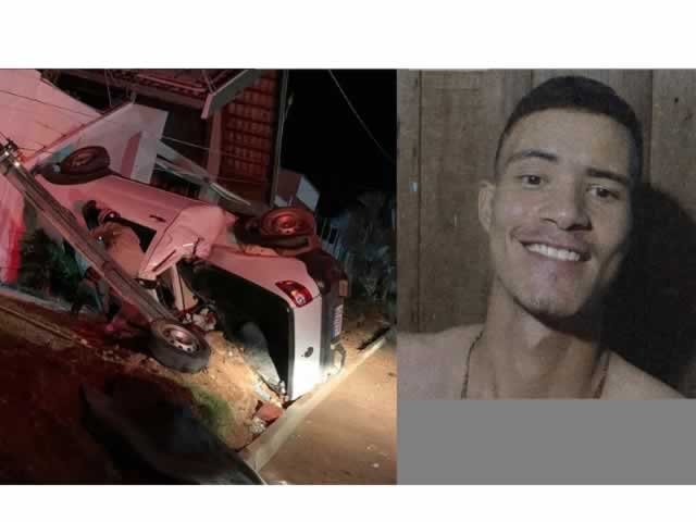 Carro capota e jovem de 19 anos morre em avenida de Guarantã. (Fotos)