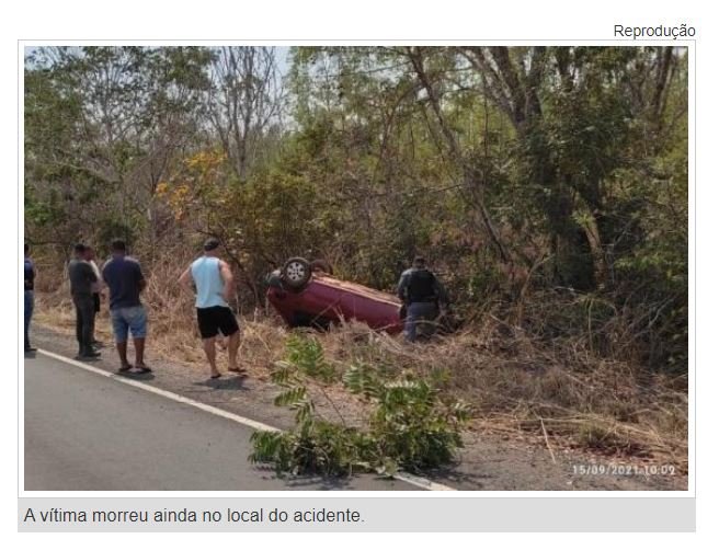 Motoristas encontram homem morto dentro de carro tombado