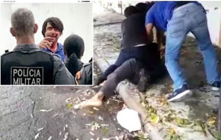Delegado atira na perna de homem que o agrediu com pedrada