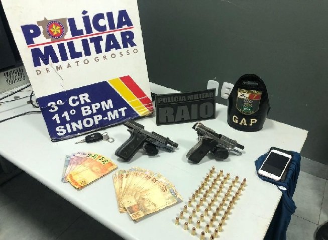 PM impede roubo de carga e prende três pessoas armadas