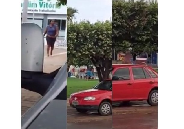 Homem agride mulher com tijoladas; leva invertida,e é esfaqueado em MT; veja vídeo