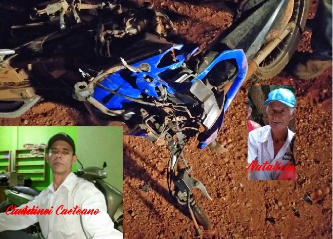 Mototaxista e passageiro morrem em choque com caminhonete e causador do acidente foge sem prestar socorro
