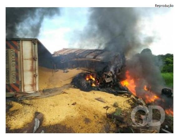 Caminhoneiro morre carbonizado em acidente na BR-174