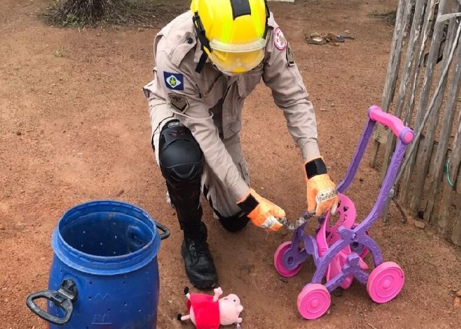Mãe vê jiboia em brinquedo da filha e aciona Bombeiros