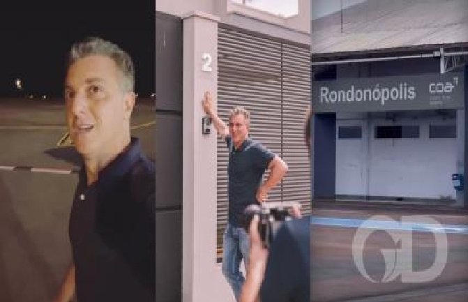 Luciano Huck chama a atenção ao desembarcar em aeroporto de MT