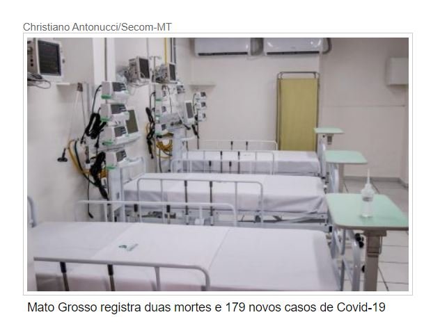 Mato Grosso registra duas mortes e 179 novos casos de Covid-19