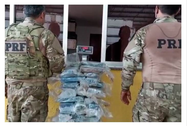 PRF encontra 139 kg de cocaína em fundo falso do semirreboque de carreta em MT
