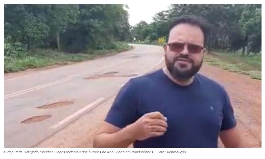 Claudinei critica anel viário e faz desafio ao governador