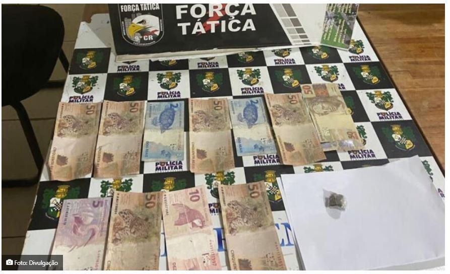 Dois são detidos com entorpecente e nota falsa no norte de MT. (Fotos)