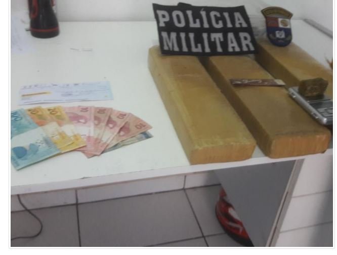 Jovem é preso com cerca de 4Kg de drogas em Peixoto de Azevedo