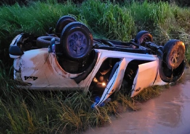 Capotamento é registrado na MT-208