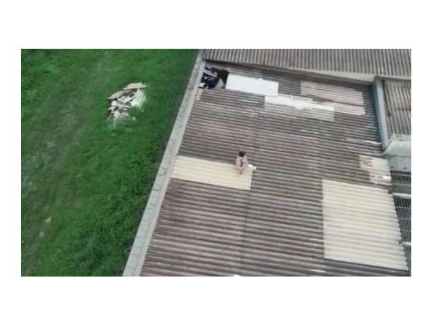 Policial cai em telhado ao impedir tentativa de fuga em presídio