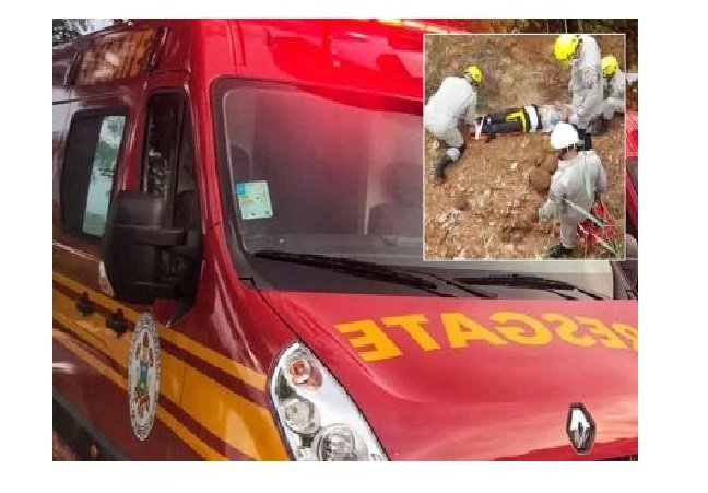 Idoso de 82 anos é resgatado depois de cair em vala de 4 metros