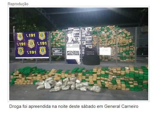 Polícia apreende mais de uma tonelada de maconha em MT