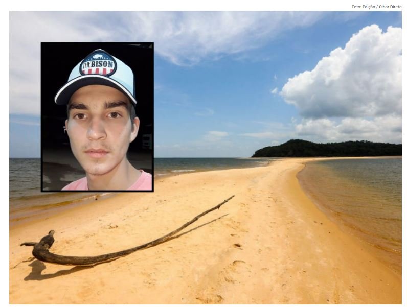 Turista mato-grossense morre afogado em praia de Alter do Chão, no Pará