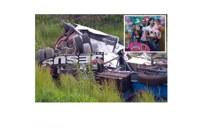 Família de MT morre em acidente com carreta no interior do Paraná