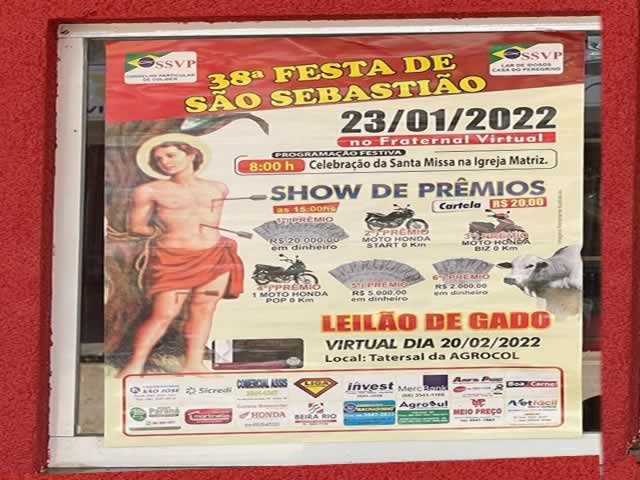 Neste final de semana acontece a 38ª Festa de São Sebastião