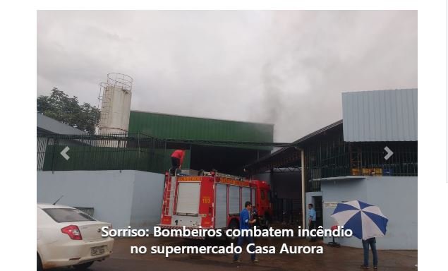 Bombeiros combatem incêndio no supermercado Casa Aurora (Fotos)