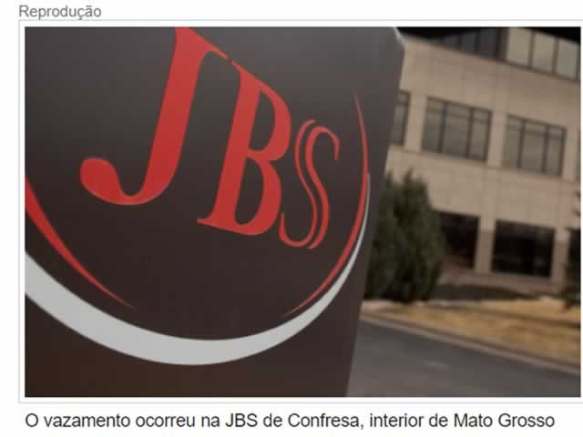 Funcionários da JBS são hospitalizados após vazamento de amônia