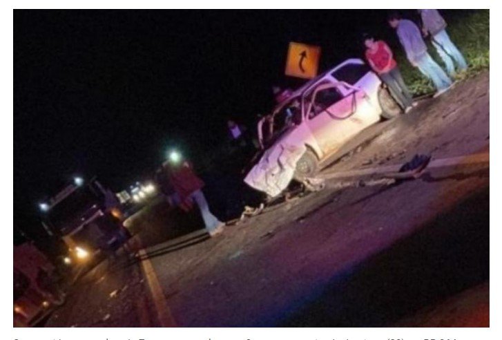 Batida entre carro e caminhão deixa três mortos e quatro feridos em BR de MT