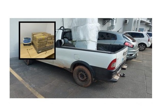 PF apreende Strada transportando geladeira 'recheada' de cocaína