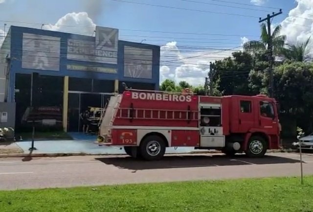 Incêndio atinge academia em cidade de MT