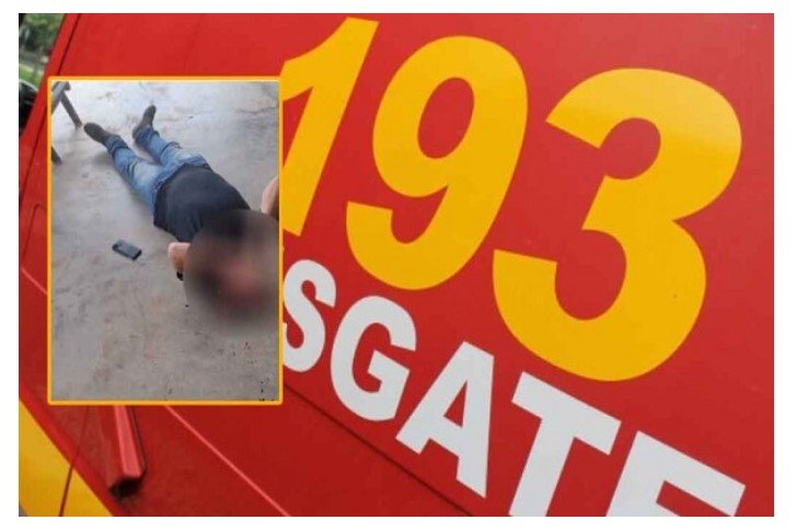 Homem é socorrido após ser alvejado com tiro na cabeça em hotel