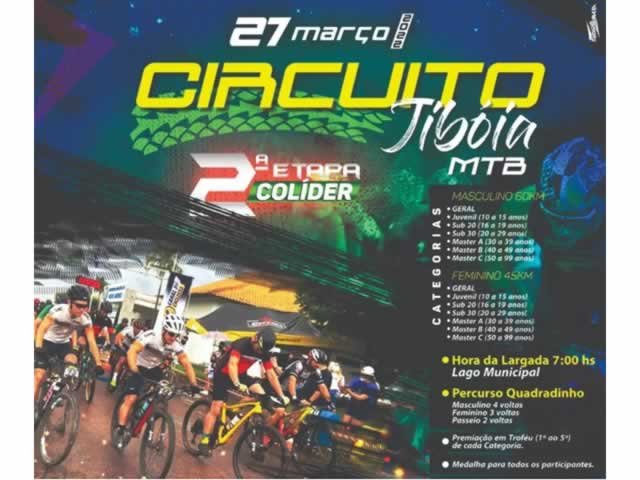 Colíder será palco da 2ª etapa do Circuito Jiboia MTB no próximo dia 27 de Março.