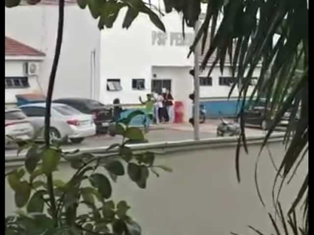 Homem em situação de rua em Colíder desfere golpe de canivete em homem. (Vídeo)